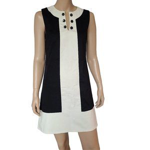 ZARA BASIC Black & White Color Block Dress S